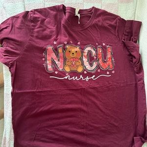NICU NURSE Cute Maroon Shirt